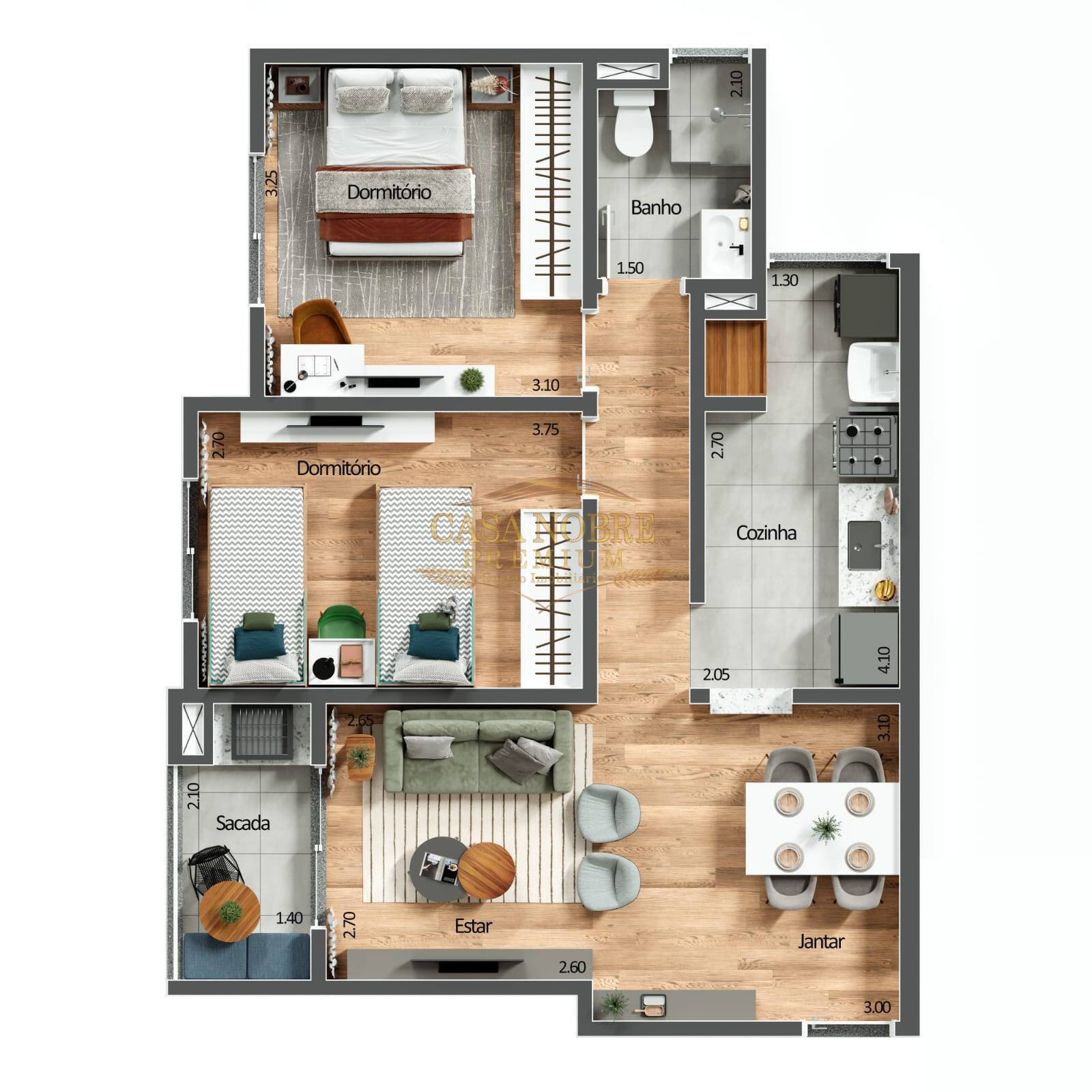 Apartamento, 2 quartos, 62 m² - Foto 4