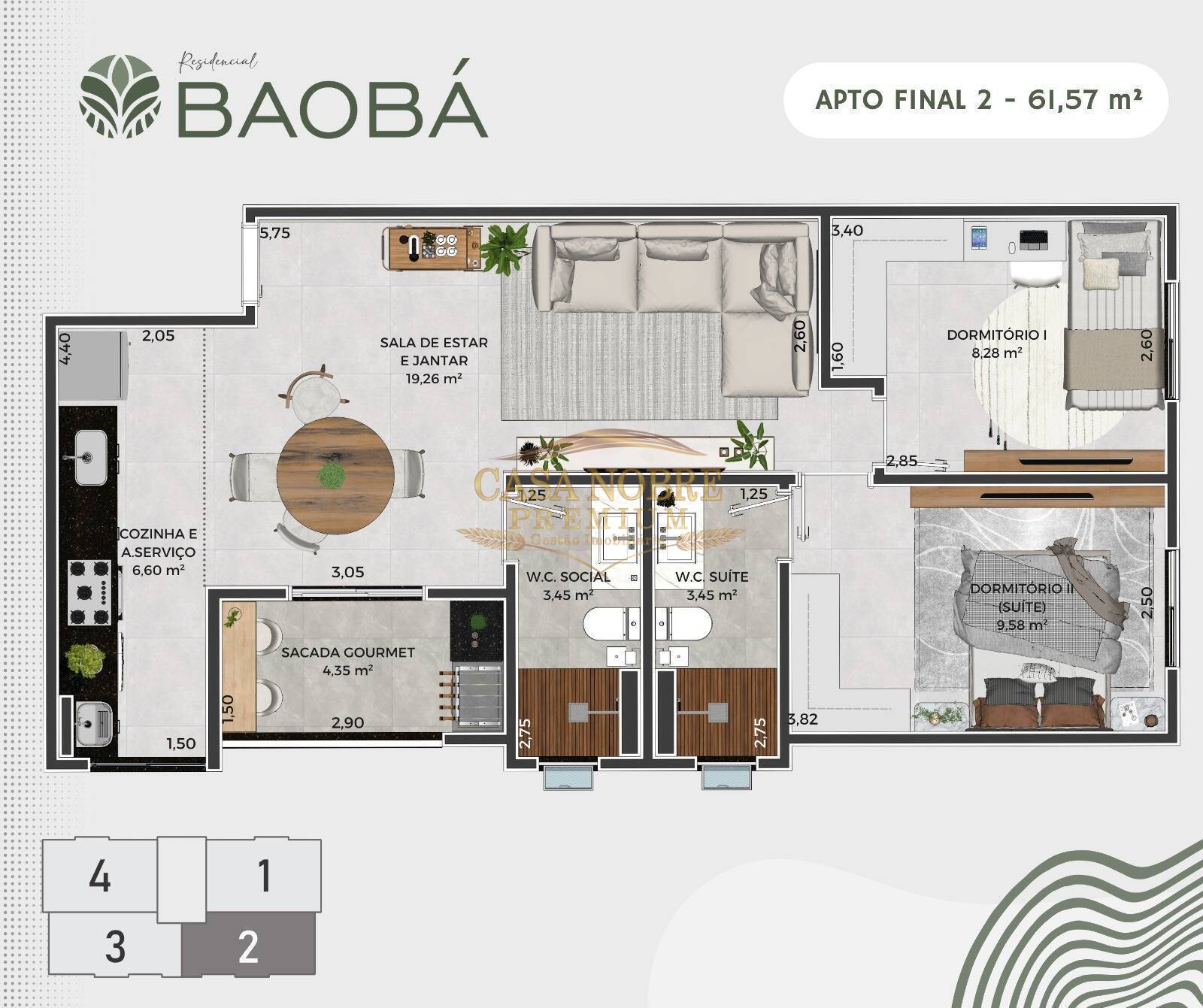Apartamento, 2 quartos, 61 m² - Foto 10