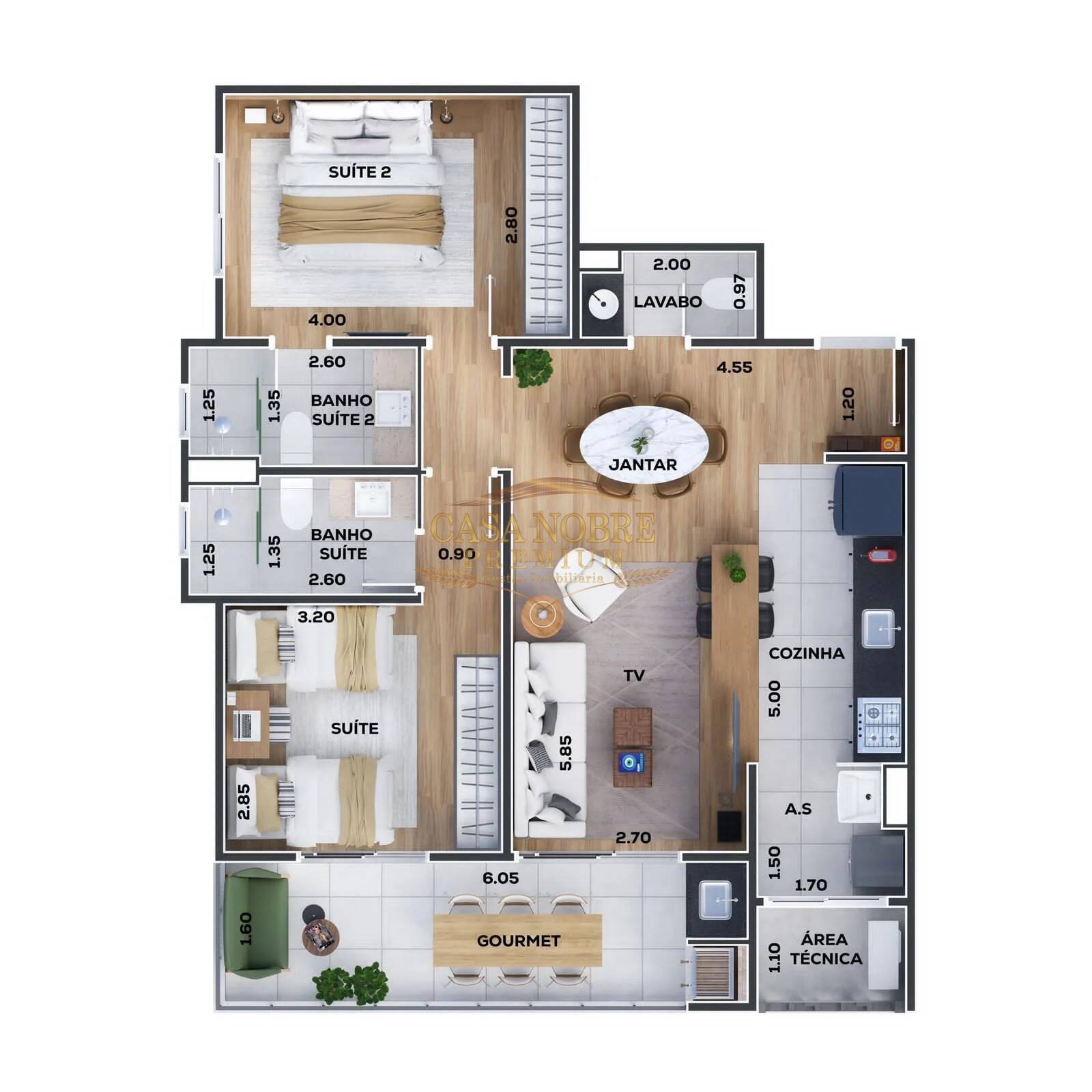 Apartamento, 2 quartos, 75 m² - Foto 13