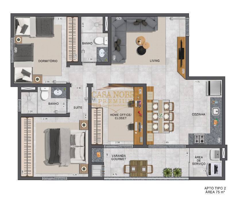 Apartamento, 2 quartos, 64 m² - Foto 5
