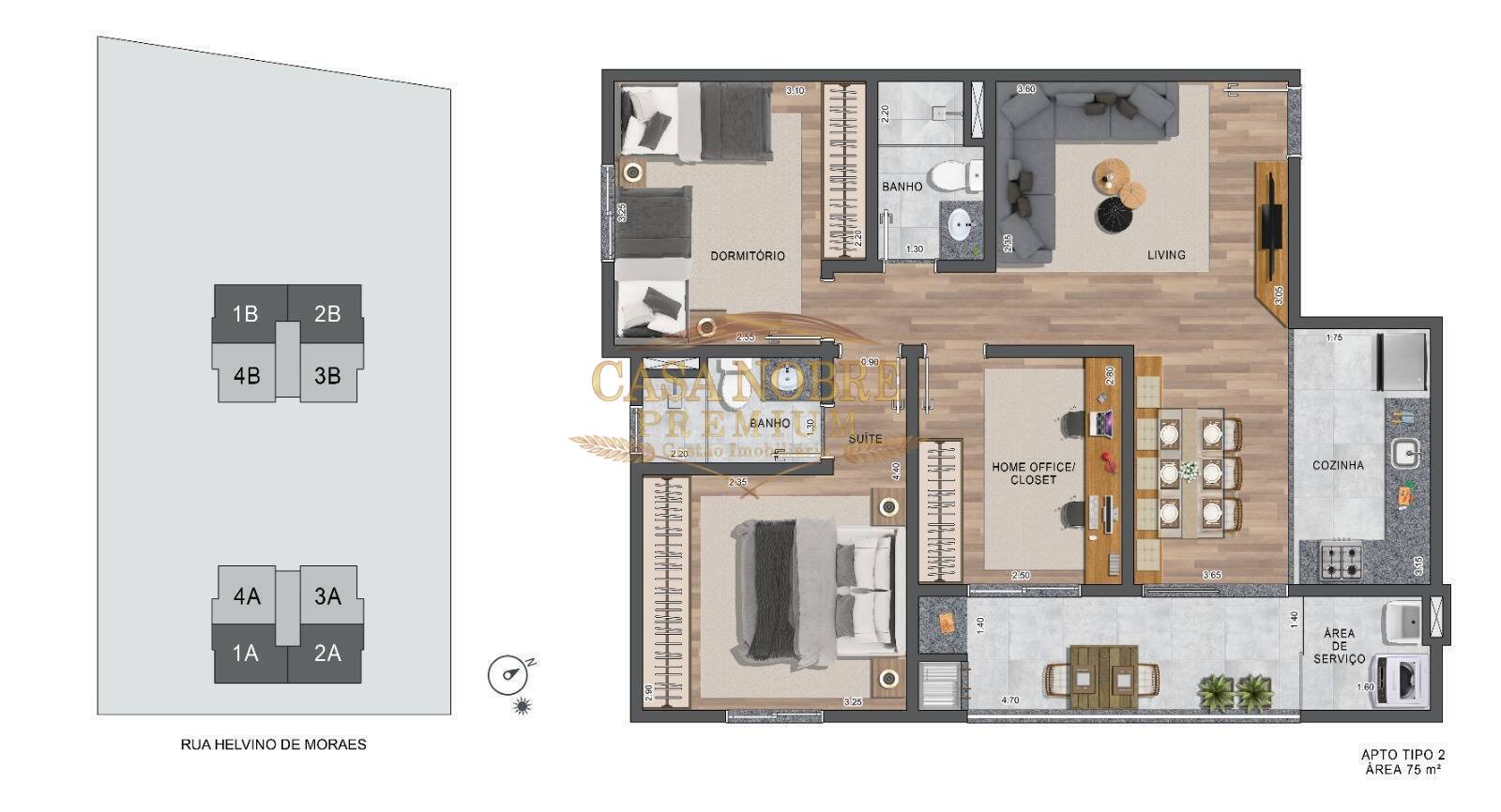 Apartamento, 2 quartos, 64 m² - Foto 3