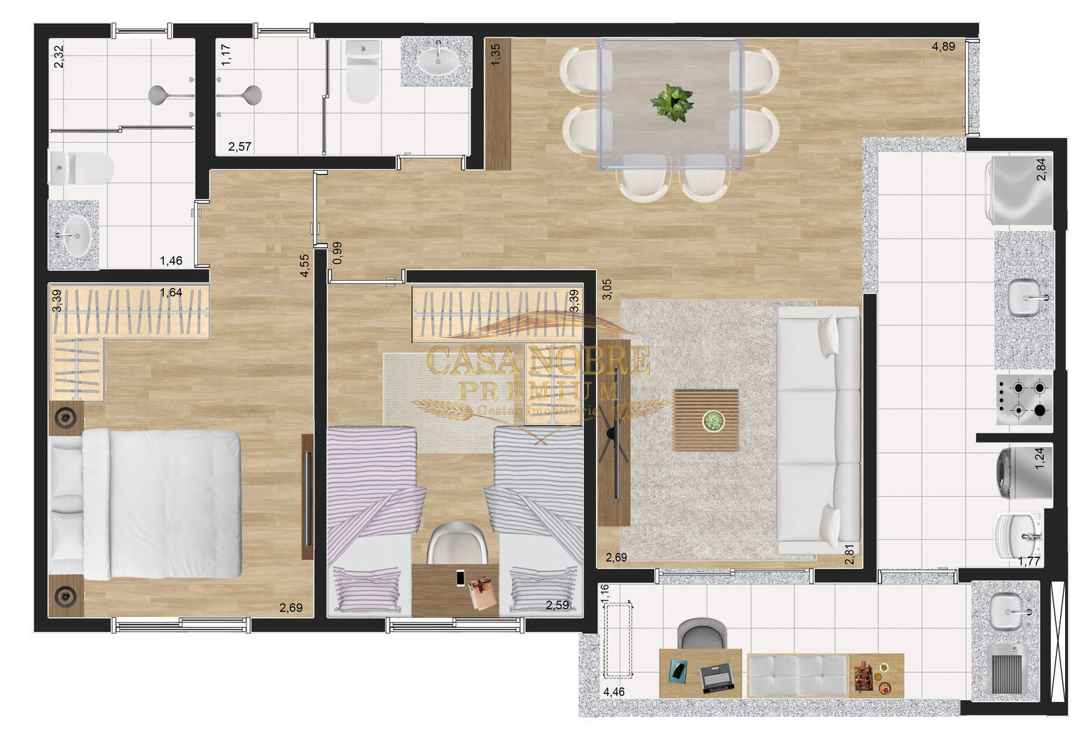 Apartamento, 2 quartos, 68 m² - Foto 19